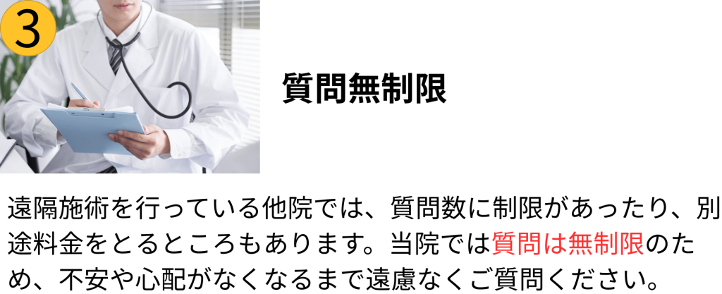 質問無制限をイメージする問診風景